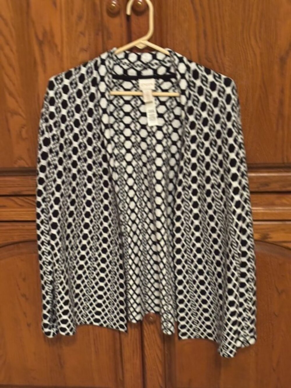 Chicos Black and white blazer